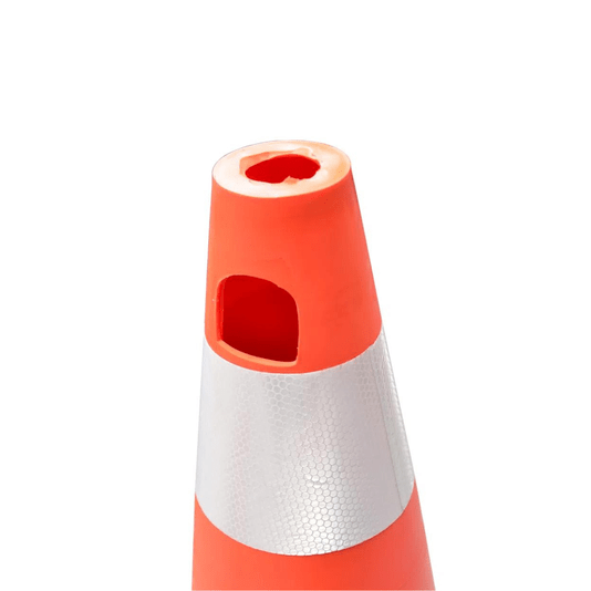 Cone Sinalização Flexível Laranja Faixa Refletiva 75cm