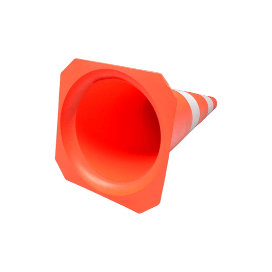 Cone Sinalização Flexível Laranja Faixa Refletiva 75cm