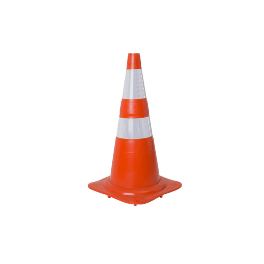 Cone Sinalização Flexível Laranja Faixa Refletiva 75cm