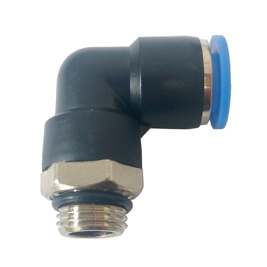 Conector Cotovelo Rosca Macho Bsp 1/4 para Tubo 10mm Conexão Rápida