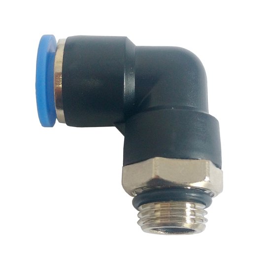 Conector Cotovelo Rosca Macho Bsp 1/4 para Tubo 6mm Conexão Rápida