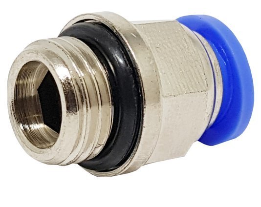 Conector Reto Rosca Macho 1/2 para Tubo 10mm Conexão Rápida