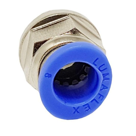 Conector Reto Rosca Macho Bsp 1/4 Tubo 6mm Conexão Rápida