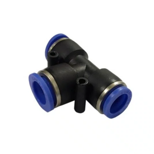 Conexão Pneumatica União T 4mm Emenda Tubo Pun - 5 Und