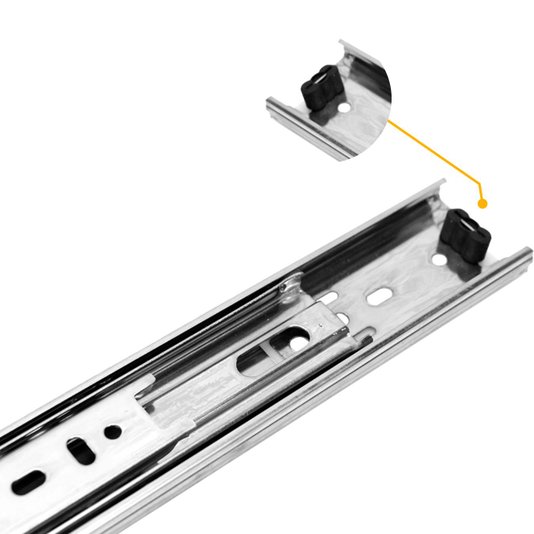 Corrediça Gaveta Trilho Telescópico 35cm Larga H45 Par 28kg