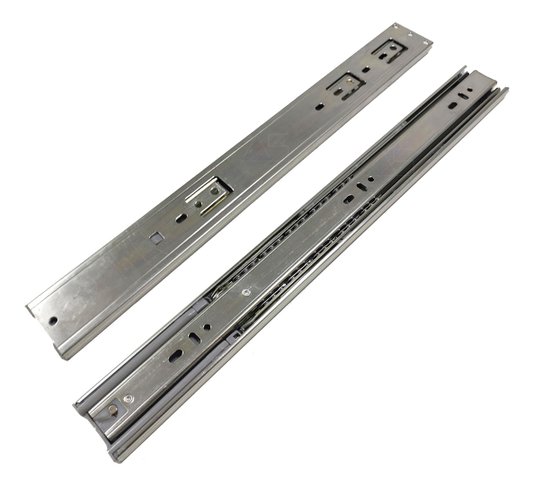Corrediça Gaveta Trilho Telescópico 35cm Larga H45 Par 28kg