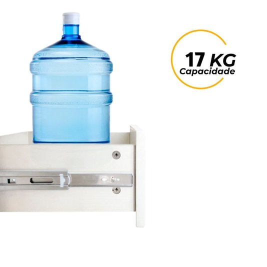 Corrediça Gaveta Trilho Telescópico 40cm Light H35 Par 17kg