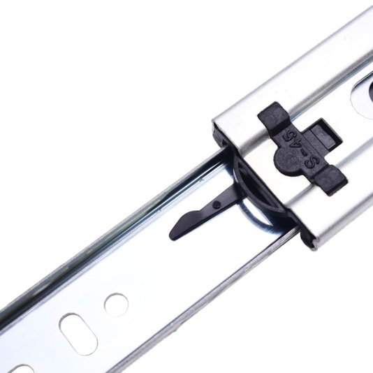 Corrediça Gaveta Trilho Telescópico 50cm Larga H45 Par 30kg