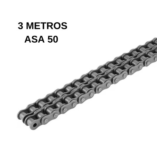 Corrente de Transmissão Dupla Asa 50 Passo 5/8 Pol 3 metros