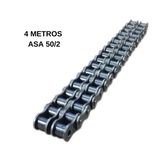 Corrente de Transmissão Dupla Asa 50 Passo 5/8 Pol 4 Metros