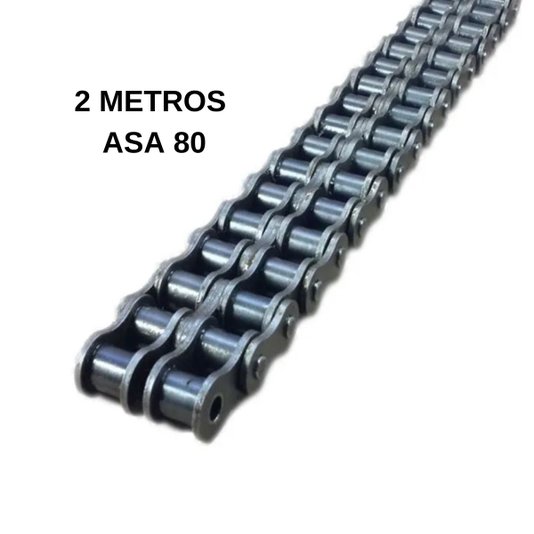Corrente de Transmissão Dupla Asa 80 Passo 1 Pol 2 Metros