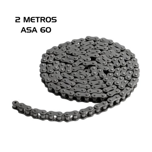 Corrente de Transmissão Simples Asa 60 Passo 3/4  2 Metros
