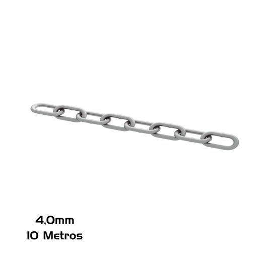 Corrente Zincada 4,0mm Elo Longo 10 Metros