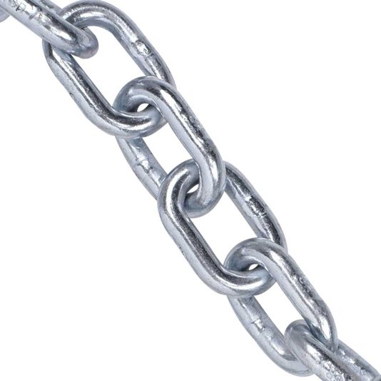Corrente Zincada Elo Curto 8mm Soldada Galvanizada