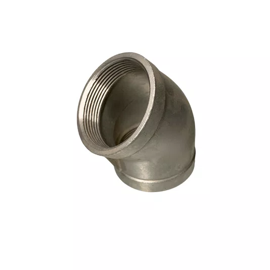 Cotovelo 45 Aço Inox Rosca Femea 3/4 Polegada Conexão Npt