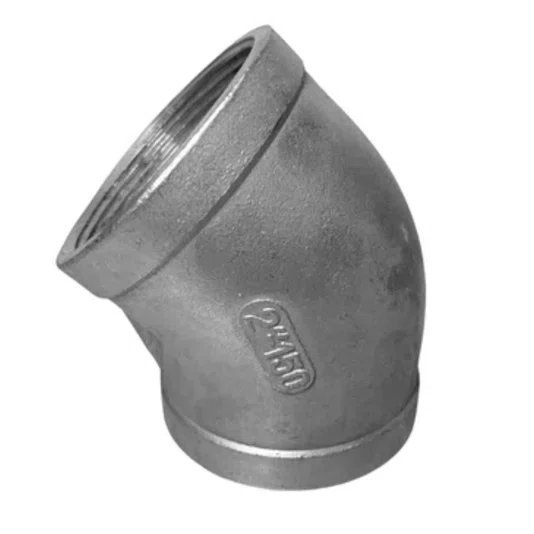 Cotovelo 45 Inox Rosca Femea 3/4 Polegada Conexão Npt 5UN