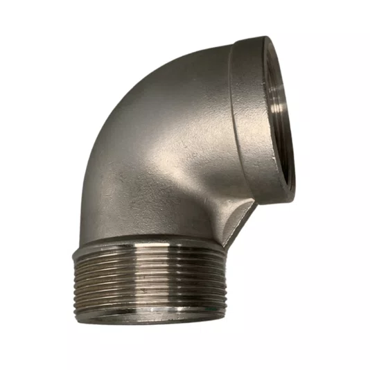 Cotovelo 90 Aço Inox Rosca Macho Femea 1/2 Pol Conexão Npt