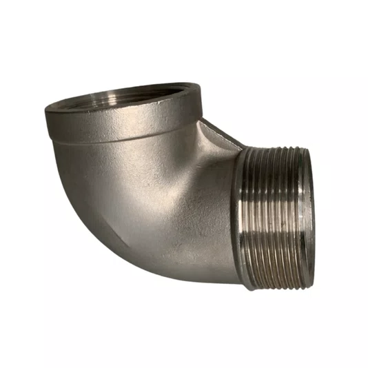 Cotovelo 90 Aço Inox Rosca Macho Femea 1/2 Pol Conexão Npt
