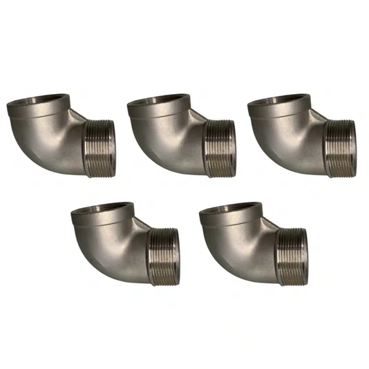 Cotovelo 90 Inox Rosca Macho Femea 1/2 Pol Conexão Npt 5 Und