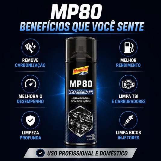 Descarbonizante Spray Mp80 300ml Limpa Tbi Carburador