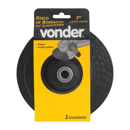 Disco de Borracha P/ Lixadeira 7 Pol. C/ Saliências - Vonder