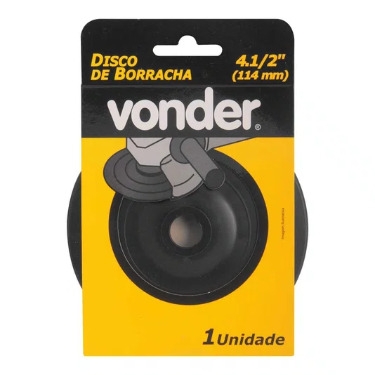 Disco de Borracha para Lixadeira 4.1/2 Polegadas Vonder