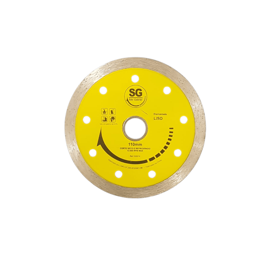 Disco de Corte Diamantado 110 X 20mm Liso São Gabriel