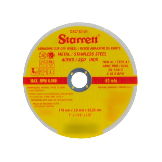 Disco de Corte Fino 7 x 1/16 x 7/8 Pol. 48 Und Starrett
