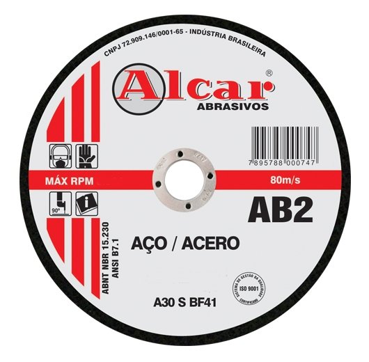 Disco de Corte Grosso 10 X 1/8 X 3/4 Polegadas - Alcar