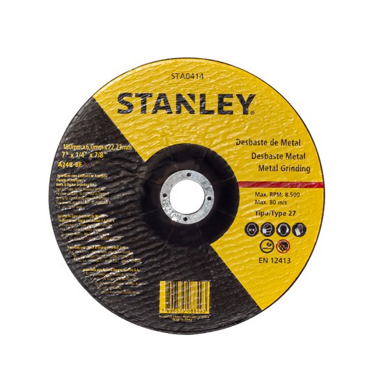 Disco de Desbaste 180mm X 1/4 X 7/8 Polegadas Stanley