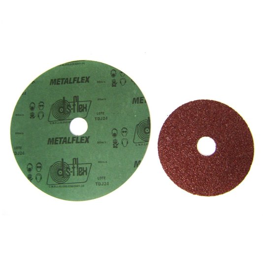 Disco de Lixa 4.1/2 - 115mm Grão 80 com 10 Und - Disflex