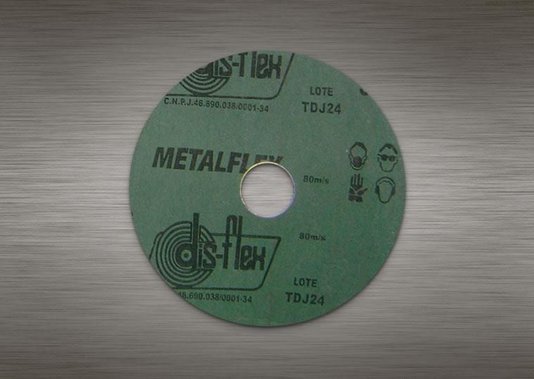 Disco de Lixa 4.1/2 - 115mm Grão 80 com 10 Und - Disflex