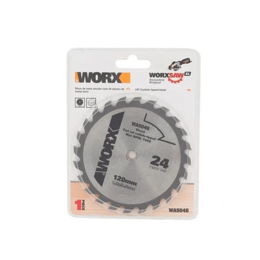 Disco de Serra Circular para Madeira 24 Dentes Wa5046 Worx
