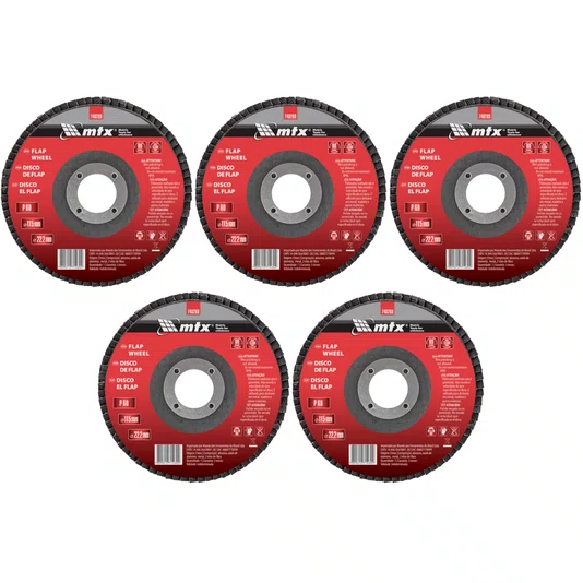 Disco Flap 4.1/2 - 115 X 22 Grão 60 Costado Fibra Mtx 5 UND