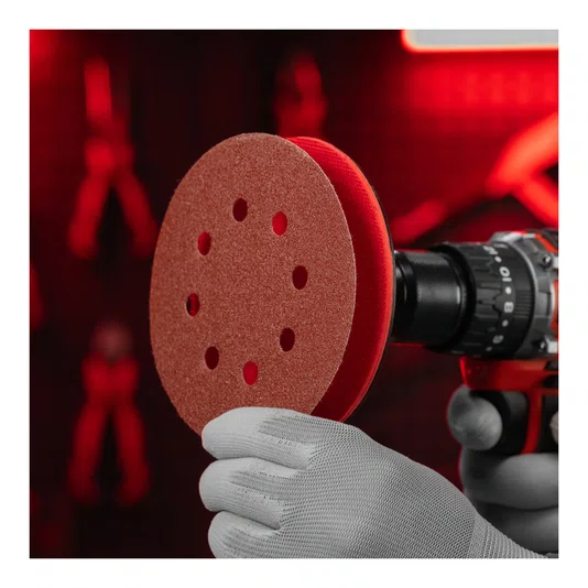 Disco Lixa 125mm Grão 100 8 Furos Lixadeira Orbital 5 Peças