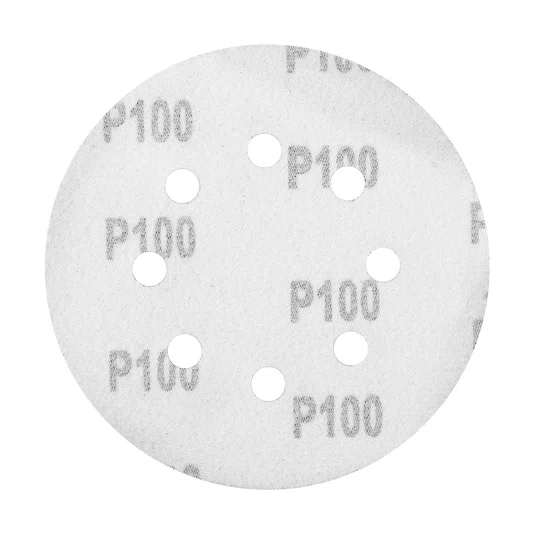 Disco Lixa 125mm Grão 100 8 Furos Lixadeira Orbital 5 Peças