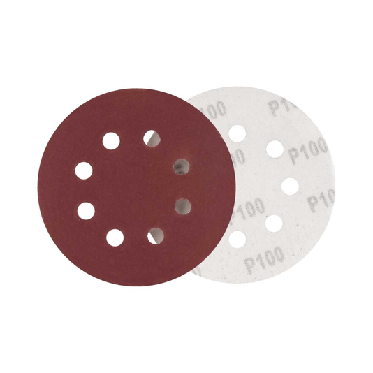 Disco Lixa 125mm Grão 100 Pluma 8 Furos Lixadeira Orbital