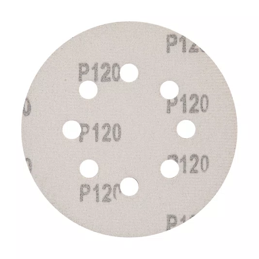Disco Lixa 125mm Grão 120 8 Furos Lixadeira Orbital 5 Peças