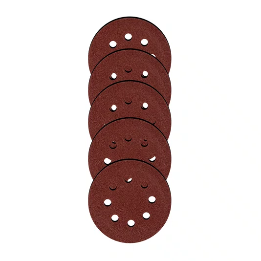Disco Lixa 125mm Grão 220 8 Furos Lixadeira Orbital 5 Peças