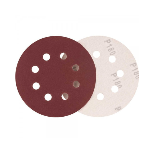 Disco Lixa 125mm Grão 320 Pluma 8 Furos Lixadeira 10 Unidade