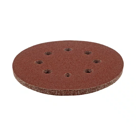 Disco Lixa 125mm Grão 60 8 Furos Lixadeira Orbital 5 Peças