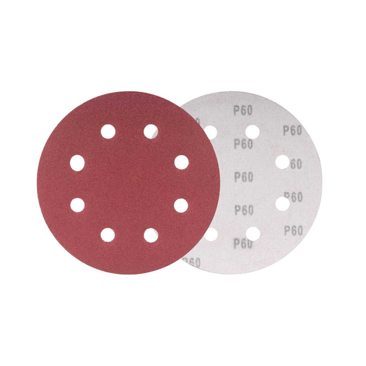 Disco Lixa 125mm Grão 60 Pluma 8 Furos Lixadeira 20 Und