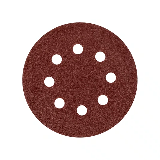 Disco Lixa 125mm Grão 80 8 Furos Lixadeira Orbital 5 Peças