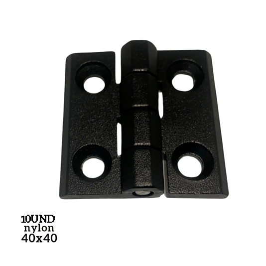 Dobradiça Nylon 40 X 40 para Máquinas Industriais 10 Und