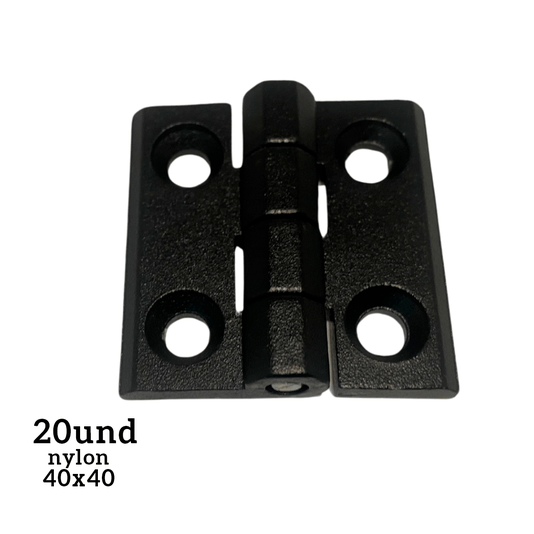 Dobradiça Nylon 40 X 40 para Máquinas Industriais 2 Und