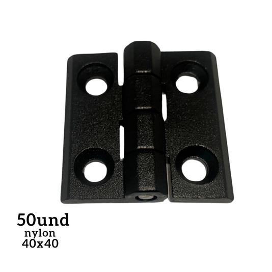 Dobradiça Nylon 40 X 40 para Máquinas Industriais 50 Und
