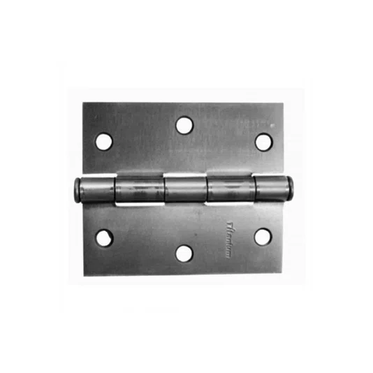 Dobradiça Pino Simples Reforçada Polida 3.1/2 Polegadas - Titanium