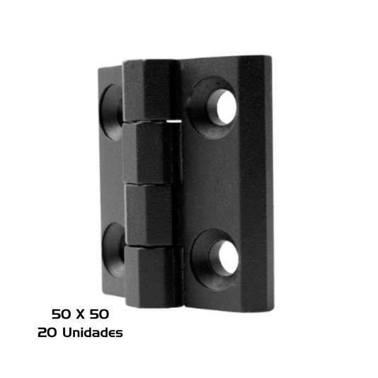 Dobradiça Zamak 50 X 50 p/ Máquinas Industriais 20 Unidade