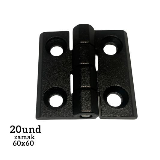 Dobradiça Zamak 60 X 60 P/ Máquinas Industriais 20 Und