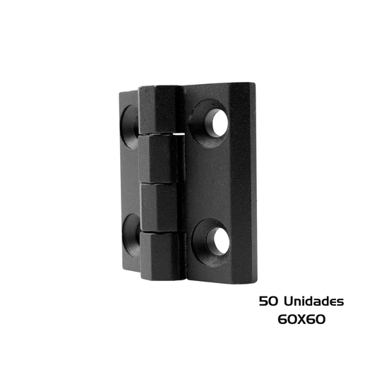 Dobradiça Zamak 60 X 60 p/ Máquinas Industriais 50 Unidade